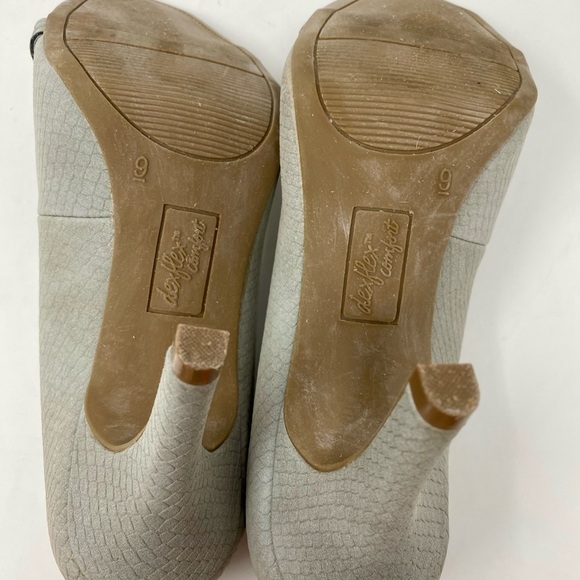 Women’s Elegant Gray Peep-Toe Heels Size 9 - Picture 7 of 9